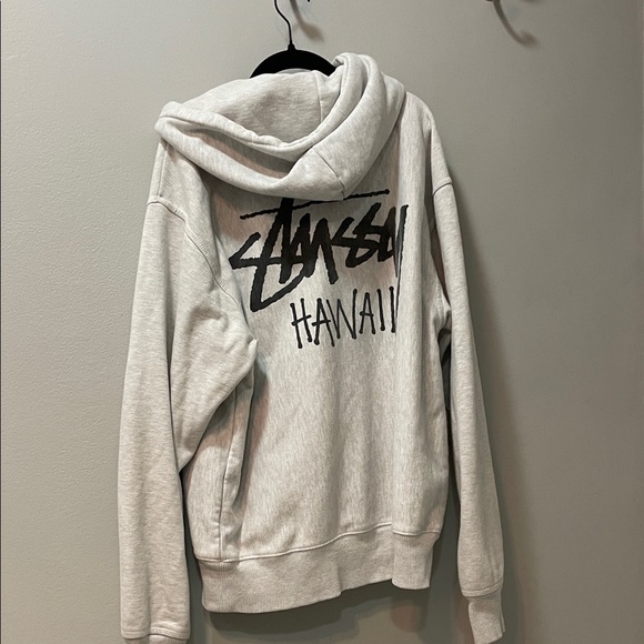 Stussy Hawaii Exclusive Light Gray Hoodie L - Picture 1 of 5